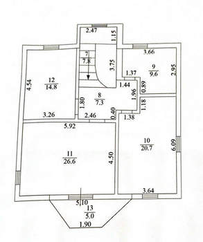 Дом 180м², 2-этажный, участок 6 сот.  