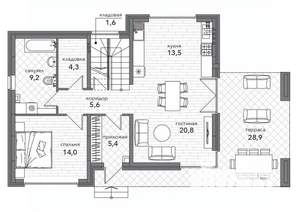 Дом 181м², 2-этажный, участок 6 сот.  