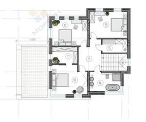 Дом 184м&sup2;, 2-этажный, участок 5 сот.  