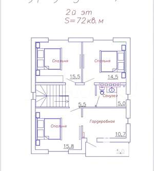 Дом 140м², 2-этажный, участок 4 сот.  