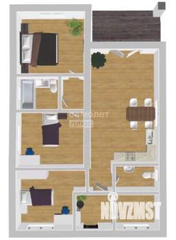 Дом 95м², 1-этажный, участок 6 сот.  