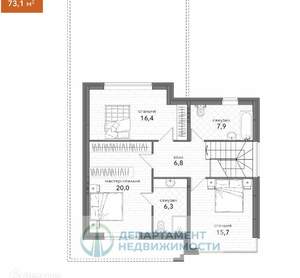 Дом 187м&sup2;, 2-этажный, участок 6 сот.  