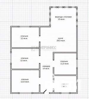 Дом 116м&sup2;, 1-этажный, участок 5 сот.  