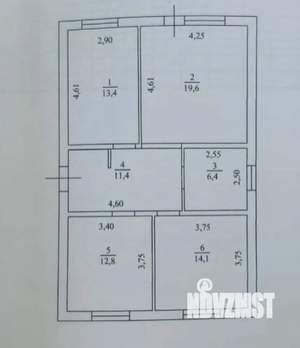 Дом 96м&sup2;, 1-этажный, участок 5 сот.  