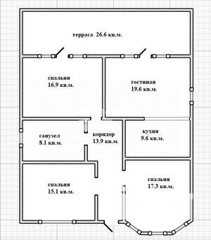 Дом 120м², 1-этажный, участок 6 сот.  