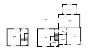 Дом 160м&sup2;, 2-этажный, участок 4 сот.  