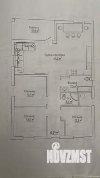 Дом 125м², 1-этажный, участок 6 сот.  