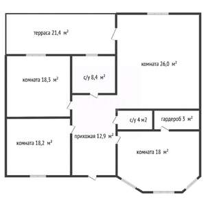 Дом 130м&sup2;, 1-этажный, участок 6 сот.  