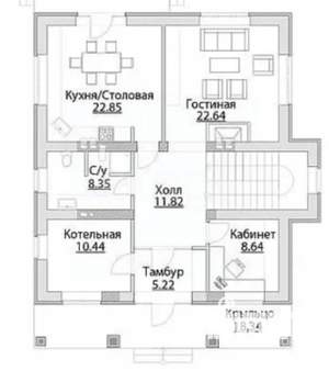 Дача 200м², 2-этажный, участок 4 сот.  
