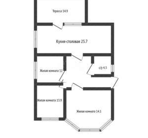 Дом 99м², 1-этажный, участок 4 сот.  