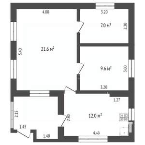 Дом 80м&sup2;, 1-этажный, участок 5 сот.  