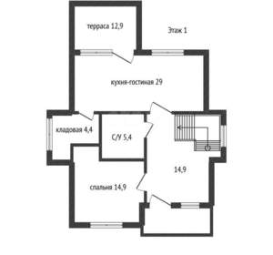 Дом 161м², 2-этажный, участок 6 сот.  