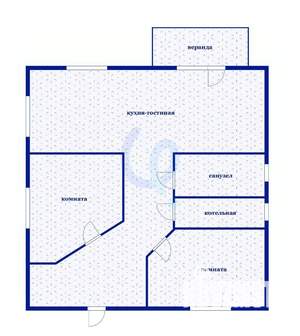 Дом 104м&sup2;, 1-этажный, участок 4 сот.  