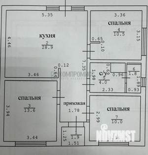 Дом 95м², 1-этажный, участок 4 сот.  