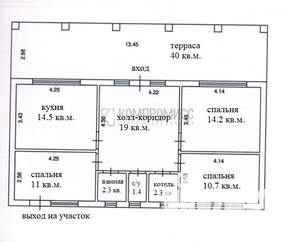 Дом 78м², 1-этажный, участок 4 сот.  