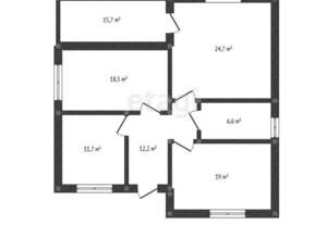 Дом 104м&sup2;, 1-этажный, участок 4 сот.  