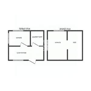 Дом 64м&sup2;, 2-этажный, участок 6 сот.  