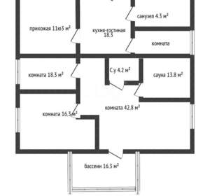 Дом 291м&sup2;, 2-этажный, участок 8 сот.  