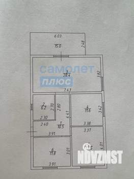 Дом 101м², 1-этажный, участок 4 сот.  