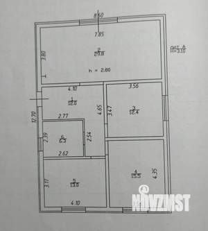 Дом 134м&sup2;, 2-этажный, участок 4 сот.  