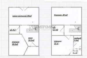Дом 124м&sup2;, 2-этажный, участок 5 сот.  