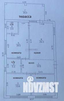 Дом 120м², 1-этажный, участок 4 сот.  