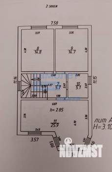 Дом 140м², 2-этажный, участок 3 сот.  