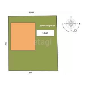 Дом 294м², 2-этажный, участок 6 сот.  