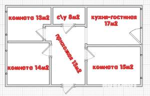 Дом 80м&sup2;, 1-этажный, участок 4 сот.  