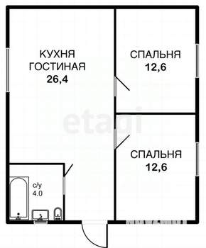 Дом 70м², 2-этажный, участок 4 сот.  