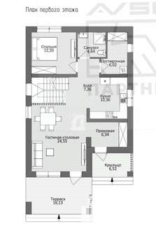 Дом 206м², 2-этажный, участок 5 сот.  