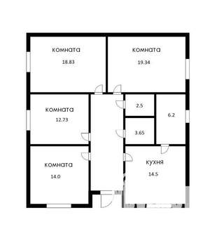 Дом 114м², 1-этажный, участок 5 сот.  