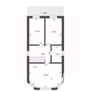 Дом 137м&sup2;, 1-этажный, участок 3 сот.  