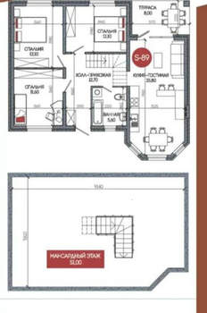 Дом 140м&sup2;, 1-этажный, участок 6 сот.  