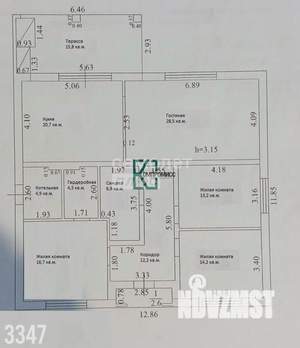 Дом 122м², 1-этажный, участок 6 сот.  