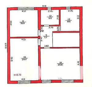 Дом 228м², 2-этажный, участок 6 сот.  