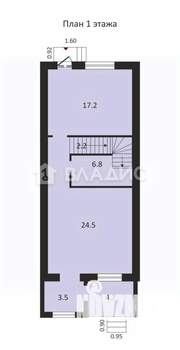 Таунхаус 141м², 3-этажный, участок 1 сот.  