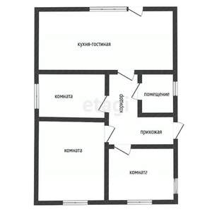 Дом 80м&sup2;, 1-этажный, участок 5 сот.  