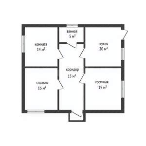 Дом 90м², 1-этажный, участок 5 сот.  