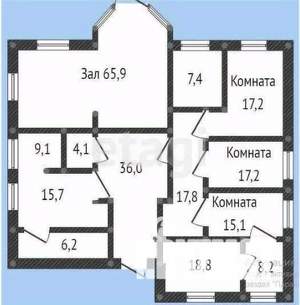 Дом 239м², 1-этажный, участок 12 сот.  