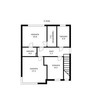 Дом 140м&sup2;, 2-этажный, участок 4 сот.  