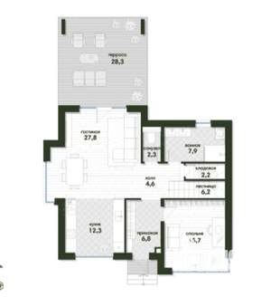 Дом 188м&sup2;, 2-этажный, участок 6 сот.  