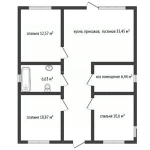 Дом 130м², 1-этажный, участок 3 сот.  