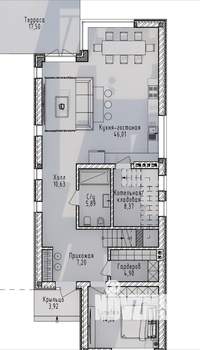 Дом 300м&sup2;, 2-этажный, участок 6 сот.  