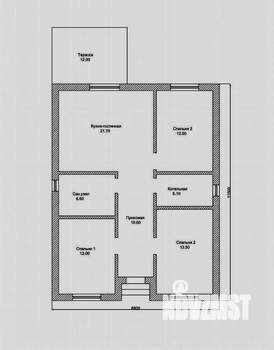 Коттедж 85м&sup2;, 1-этажный, участок 4 сот.  