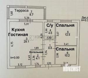 Дом 76м², 1-этажный, участок 4 сот.  