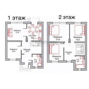 Таунхаус 175м², 2-этажный, участок 3 сот.  
