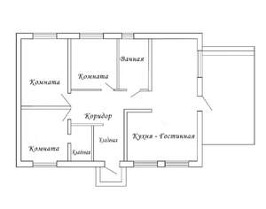 Дом 121м², 1-этажный, участок 5 сот.  