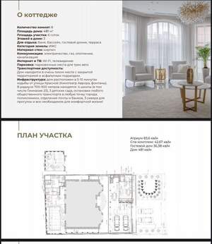 Дом 480м&sup2;, 3-этажный, участок 6 сот.  