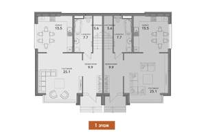 Дом 123м², 2-этажный, участок 2 сот.  